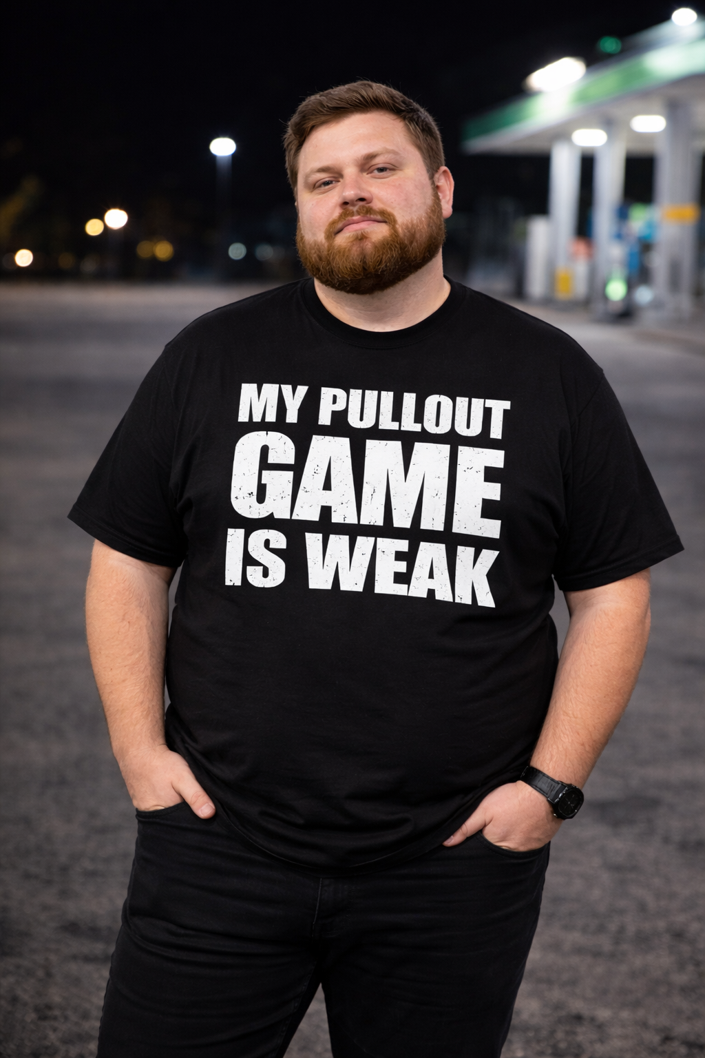 Pullout Game Is Weak Funny Graphic T-Shirt