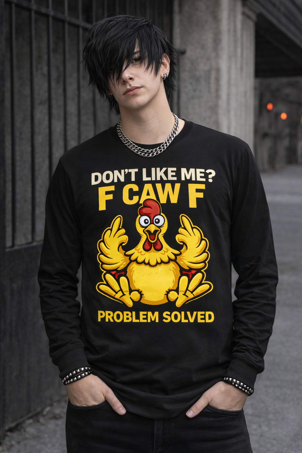 Don’t Like Me? F Caw F – Minimal Streetwear Longsleeve