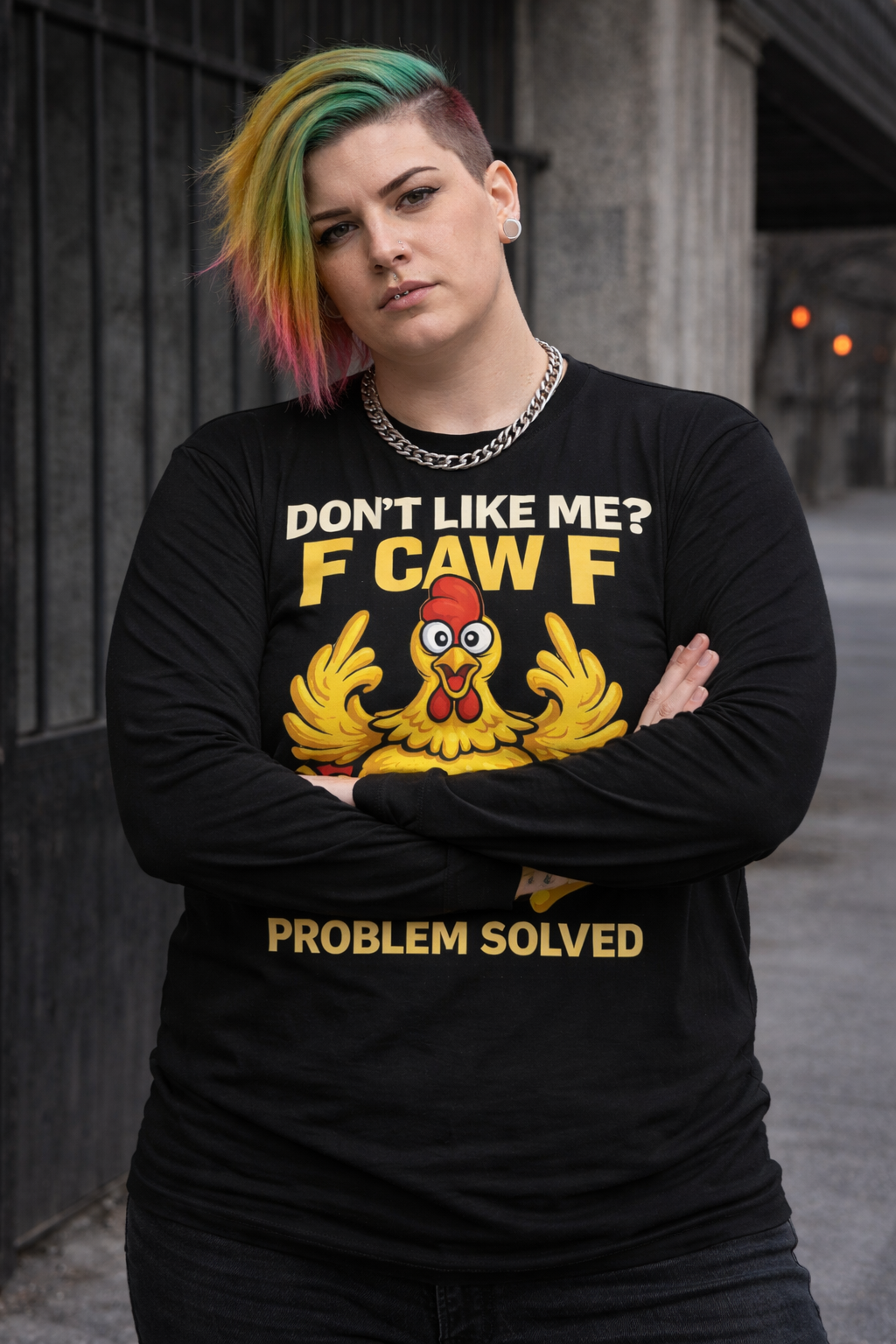 Don’t Like Me? F Caw F – Minimal Streetwear Longsleeve