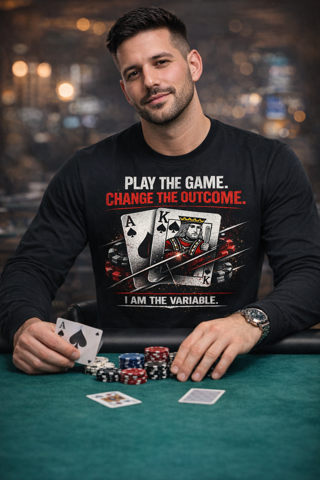 Play the Game. Change the Outcome. Long Sleeve Tee