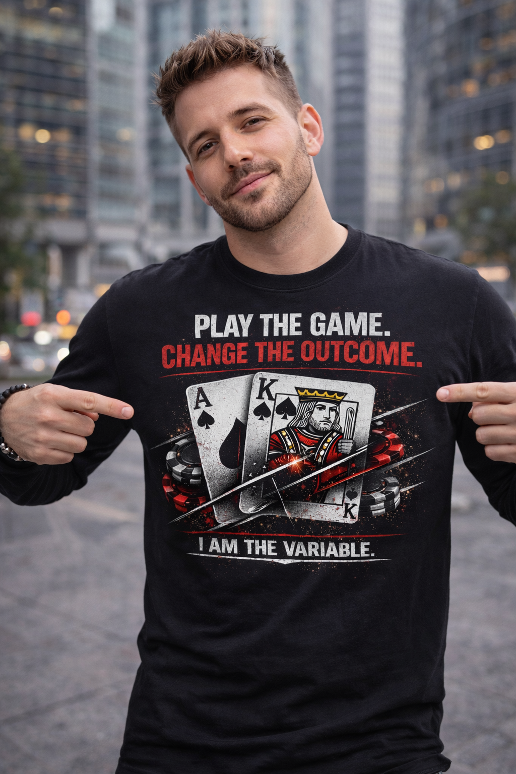 Play the Game. Change the Outcome. Long Sleeve Tee
